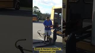 busdriver show how works ricon classic wheelchair lift on schoolbus shorts [upl. by Luna]