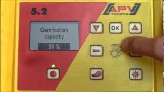 Seed rate calibration over grainsm2 with APV 52 control box for pneumatic seedersen [upl. by Duval]