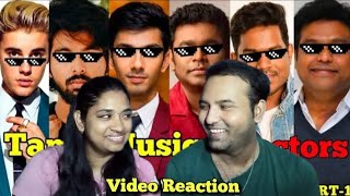 Tamil Music Directors Thug Life😎Video Reaction🤪😁😱🤭 Thambi Povoma  Tamil Couple Reaction [upl. by Lanny586]