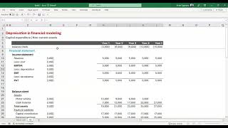 07 Depreciation calculation and linking to financial statement [upl. by Dirfliw]