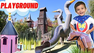 Huge Awesome Park with Big Slides  Best Playground for Kids  Pretend Play  Fun Outdoor Playground [upl. by Eelsha]