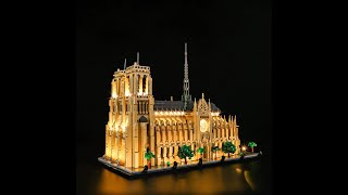 Lego NotreDame de Paris 21061 Light Kit [upl. by Dorsy]