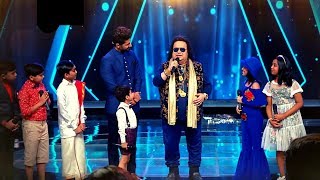 Bappi Lahiri Ji on the sets of SaReGaMaPa Lil Champs Zee TV [upl. by Hcirteid]