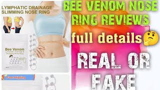 BEE VENOM NOSE RING REVIEWS 🤯  BEE VENOM LYMPHATIC DRAINAGE AND SLIMMING NOSE RING REVIEW [upl. by Obau205]