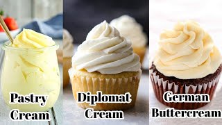 Mastering Perfect Pastry Cream  Custard Cream  German Buttercream  Diplomat Cream Bake and Toss [upl. by Drew458]