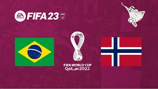 FIFA 23  Brasil vs Noruega  Copa do Mundo Qatar 2022 Final [upl. by Nairadal]