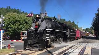 Great Smoky Mountains Railroad 1702 Tuckasegee River 2018 [upl. by Aneele]