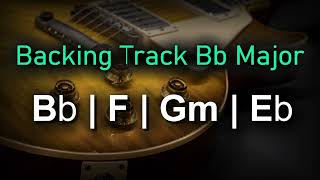 Rock Pop Backing Track Bb Major  70 BPM  Guitar Backing Track [upl. by Pandora]