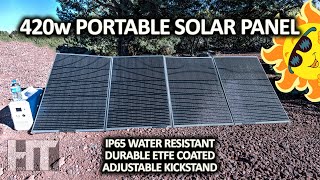 BLUETTI PV420 420w Water Resistant Portable Solar Panel Review [upl. by Somerset19]