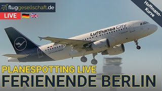 Planespotting LIVE 🐻 Berlin BER Airport Germany  Hoffmannkurven satt [upl. by Bellamy]