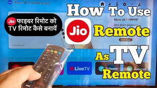 How to use Jio fiber remote as TV remote  Jio Fiber Remote Pairing with TV  Technical Diy Video [upl. by Spragens894]