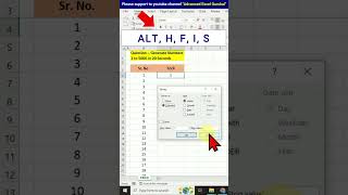 Generate 1 to 5000 in Excel Instantly with This Simple Shortcut shortsfeed exceltips excelshorts [upl. by Hughmanick949]