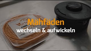 Mähfäden für Motorsensen oder Trimmer wechseln amp aufwickeln [upl. by Trevlac58]