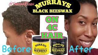 MURRAYS BEESWAX  GREENHOUSE EFFECT METHOD FOR MOISTURE  4C HAIR [upl. by Eadahc393]