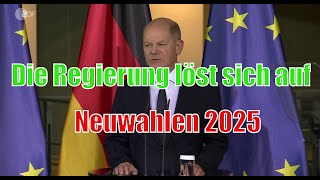 Die Regierung löst sich auf  Neuwahlen 2025 [upl. by Kristen]