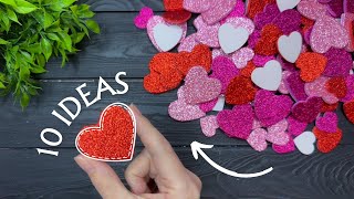 ♥️ 10 IDEAS ♥️ Crafts for Valentines Day DIY [upl. by Eicaj]