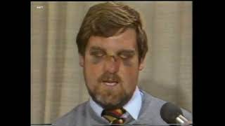 Mike Gatting nose broken by Malcolm Marshall 1986 [upl. by Hcardahs299]