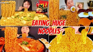 ASMR EATING HUGE NOODLES 🔥BEST MUKBANG CHALLENGE FOOD EATING SOUND [upl. by Sugirdor]