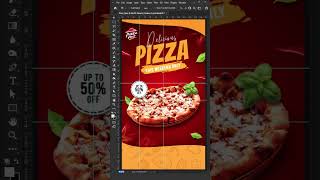 Pizza Flyer Design Photoshop🍕🍕 [upl. by Layla867]