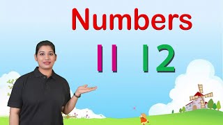 Number 11 12 Numbers for Kids  Counting  Number 11 and 12 Kindergarten  Learn Numbers Counting [upl. by Britton]