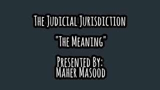 Private International Law II  Lecture 5 The Meaning of the Judicial Jurisdiction [upl. by Vena]