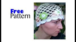 Free Pattern  Crochet Mesh Hat Adult Size [upl. by Bander]