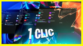 Personalizar Windows al 1OO con 1 CLIC FACIL Y RAPIDO  Temas Rainmeter y más Skin CreativOS ✅🥳 [upl. by Leaper]