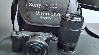 Sony a5100 Unboxing With 55210mm amp 1650mm Lens [upl. by Tammy]