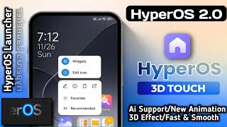 HyperOS 15 New System Launcher Big UpdateAi SupportNew Boot AnimationHome Screen New Features [upl. by Dru610]