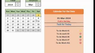 Excel  Interactive Calendar [upl. by Inavihs731]