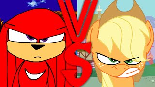 Knuckles VS Applejack [upl. by Bradski]