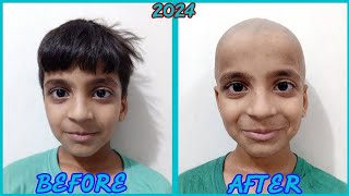 9 Years Old MTaha Gets His Summer Smooth Razor Headshave At Home By My Self 2024 [upl. by Nosnor]