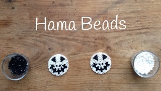 Plantillas de HAMA BEADS calavera  Manualidades FÁCILES para hacer en casa [upl. by Harald805]