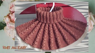 How to Knit Neck Warmer Neck Warmer Knitting Tutorial [upl. by Harak]