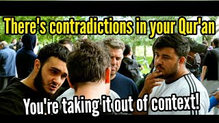 Contradictions in the Quran  Tawhid Exposed  Bob  Speakers Corner [upl. by Anyt]