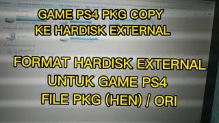 CARA FORMAT HARDISK EXTERNAL UNTUK PS4 GAME PKG FILE  FORMAT HARDISK EXTERNAL exFAT UNTUK GAME PS4 [upl. by Natsirk]