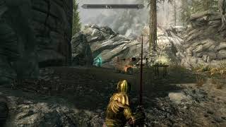 Skyrim SE Combat Ralis Sedarys vs Arch Conjurer [upl. by Ronni]