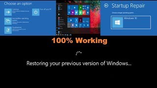 windows 10 restoring previous version of windows boot loop help fix [upl. by Dougal]