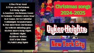 Beautiful Christmas Songs with Amazing Dyker Heights House Decorations [upl. by Wyatt]