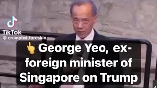 GEORGE YEO FORMER FOREIGN MINISTER OF SINGAPORE ON TRUMP [upl. by Aicertal]