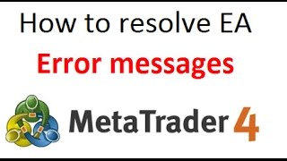 Learn how to manage and resolve MT4 Expert Advisor error messages that appear on Expert4x Forex EAs [upl. by Ykcul]