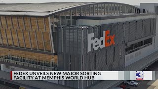 FedEx cuts ribbon on massive new sorting facility at Memphis hub [upl. by Herta95]