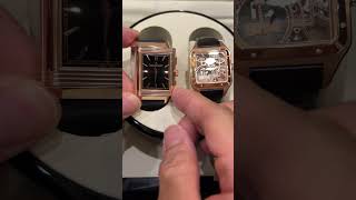 Jaeger Le Coultre Reverso Tribute Chronograph Vs Cartier Santos Dumont MicroRotor Pink Gold watch [upl. by Blynn544]