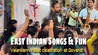 East Indian Songs On Koli Brass Band amp Fun Velankanni Feast Celebration at Govandi Koliwada [upl. by Yror]