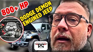 800 HP Dodge Demon Engined Jeep Rubicon by Dakota Customs – A Beast on the Trails [upl. by Reehsab]