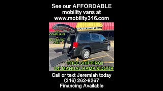 Wheelchairmobility van 2017 Dodge Caravan SE 5345 91k Miles 27495 wFREE SHIPPING [upl. by Moor768]