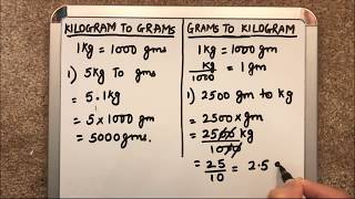 HOW TO CONVERT  KILOGRAMS TO GRAMS AND GRAMS TO KILOGRAMS [upl. by Bikales]