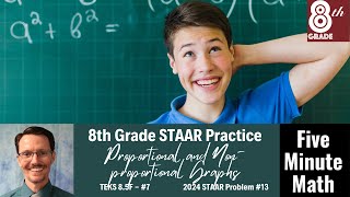 8th Grade STAAR Practice Proportional and Nonproportional Graphs 85F  7 [upl. by Lierbag411]