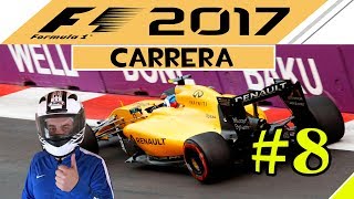 ¡¡¡CARRERÓN INCREÍBLE  F1 2017  CARRERA PROFESIONAL CON MAXON 8  CTO BAKÚ  PS4 PRO  T300RS [upl. by Ahsein]