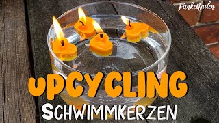 Upcycling Schwimmkerzen Selbermachen  Einfache Anleitung für Kerzen aus Kerzenresten [upl. by Husain404]